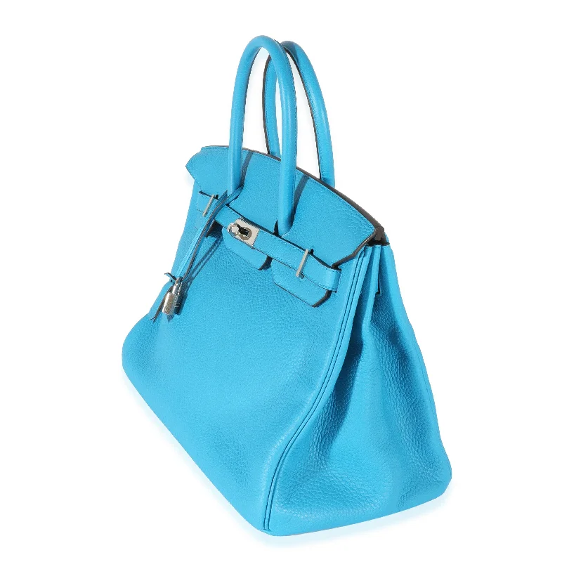 Hermes Blue Zanzibar Clemence Birkin 35