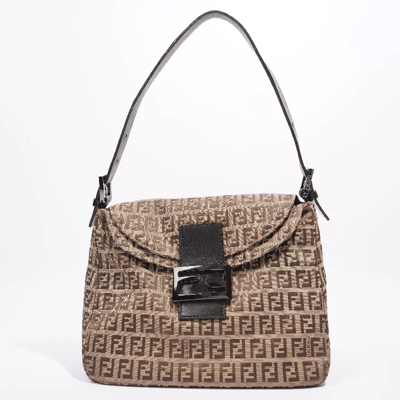 Fendi Baguette Bag Brown Zucca Canvas