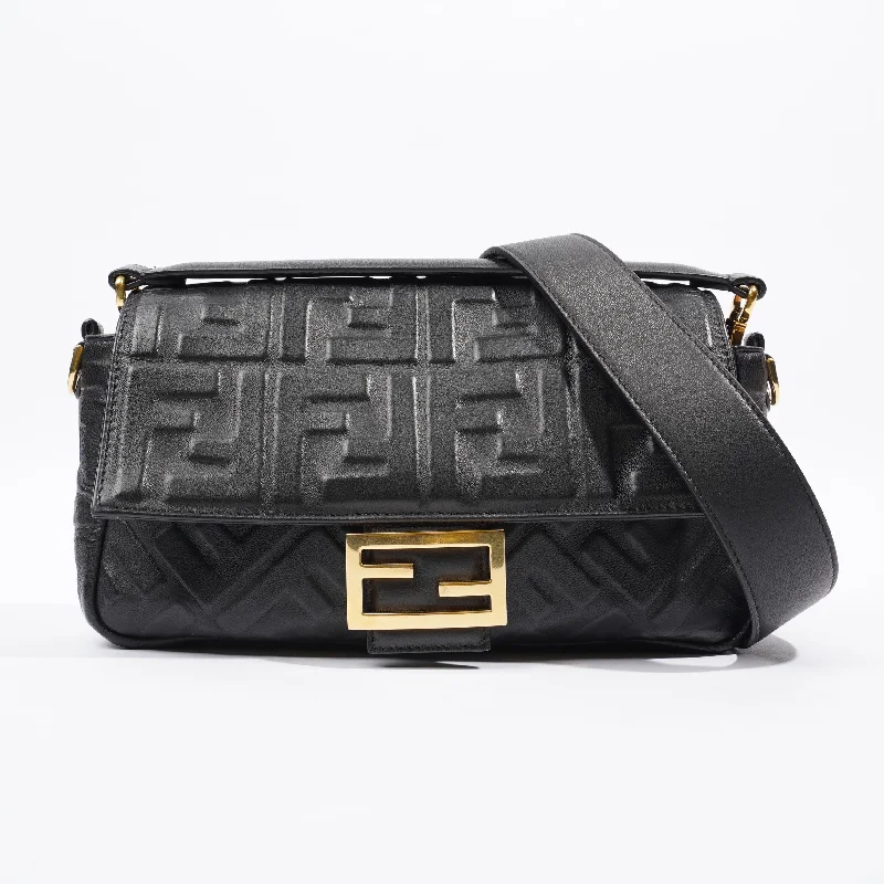 Fendi Baguette Bag Black Leather