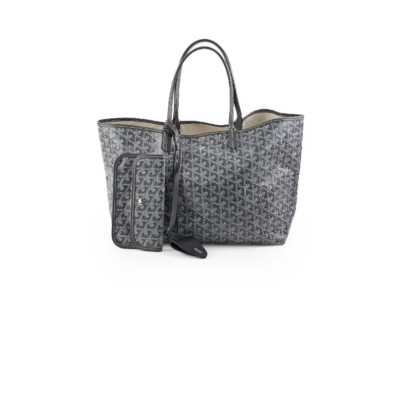 Goyard Saint Louis PM Grey Tote + hat clip