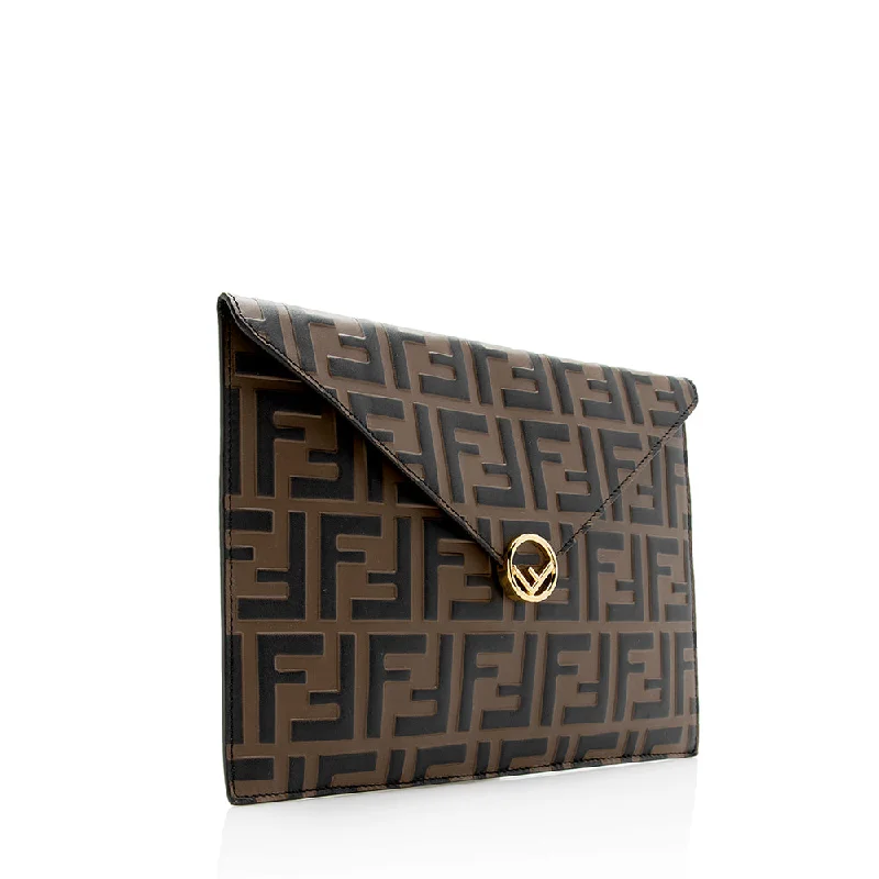 Fendi FF Embossed 1974 Envelope Pouch (SHF-20977)