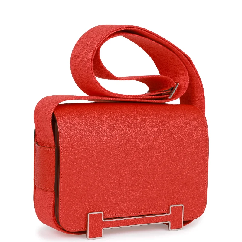 Hermes Geta Capucine Chevre Palladium Hardware