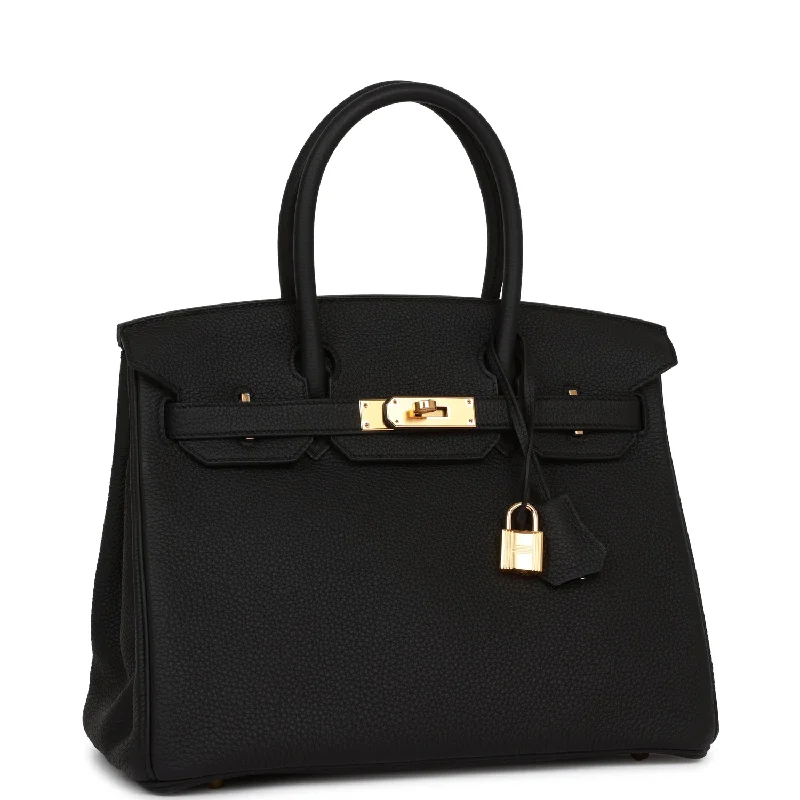 Hermes Birkin 30 Black Togo Gold Hardware