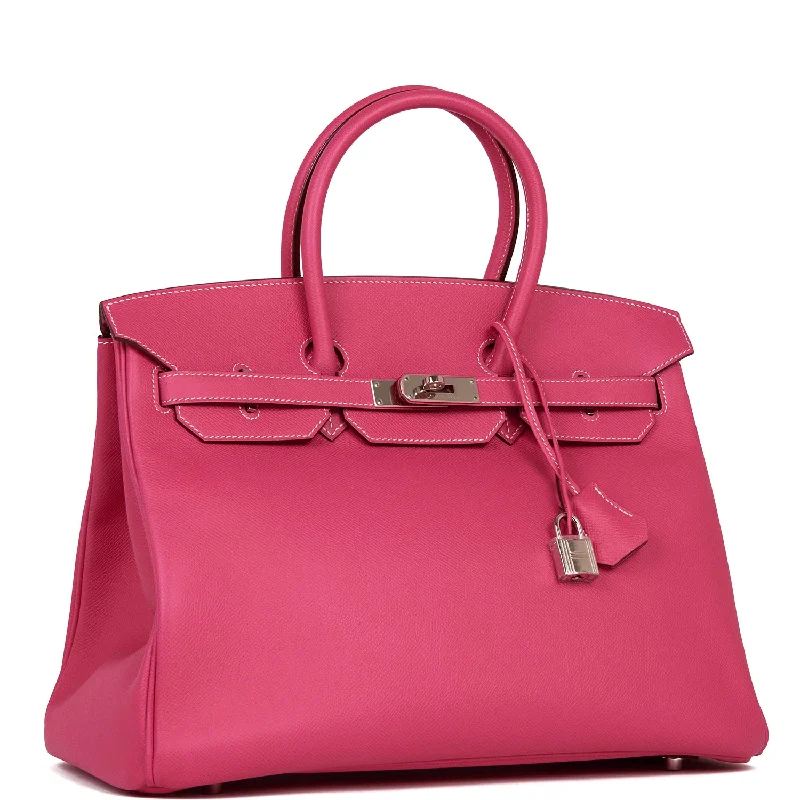 Hermes Birkin 35 Rose Tyrien Epsom Palladium Hardware