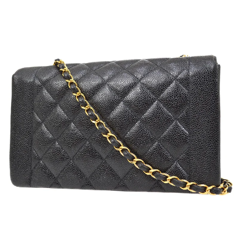 CHANEL 1994-1996 Black Caviar Diana Medium