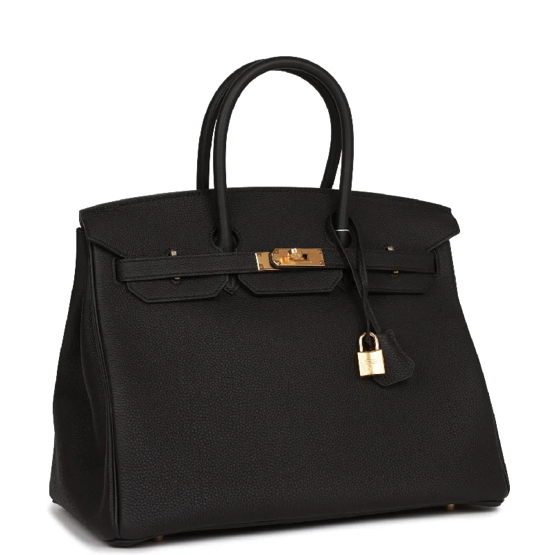 Hermes Birkin 35 Black Togo Gold Hardware