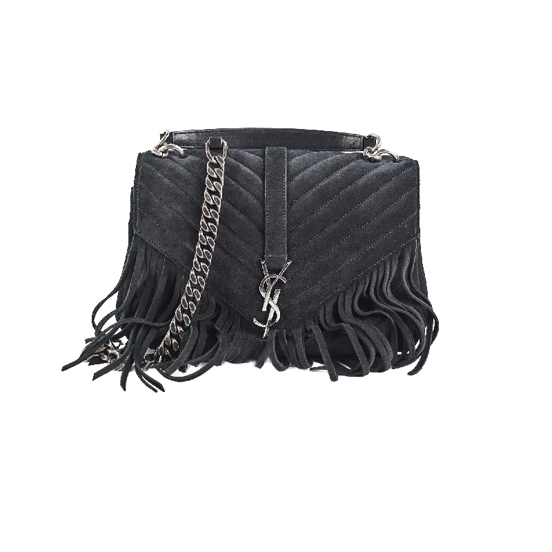 Saint Laurent Suede Black Tassel