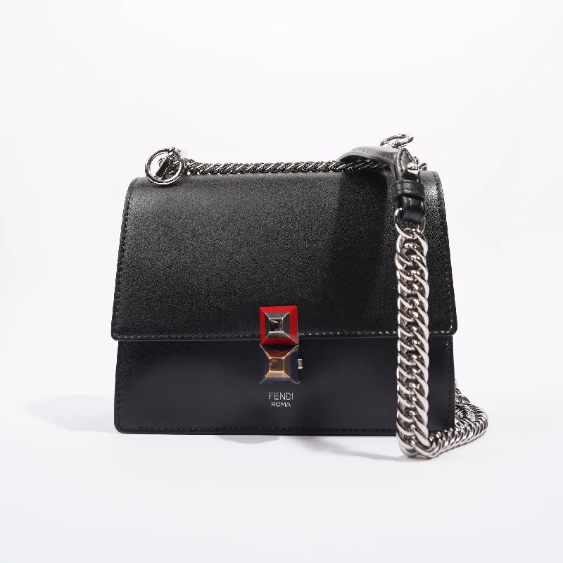 Fendi Womens Kan I Bag Black Small