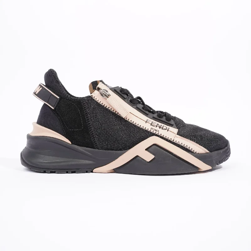 Fendi Womens Flow Sneaker Black / Nude EU 37 / UK 4