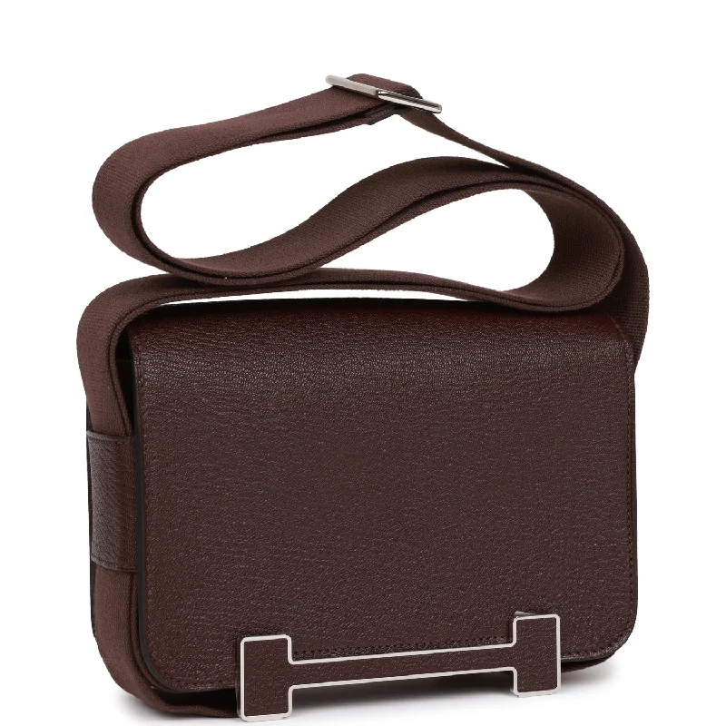 Hermes Geta Rouge Sellier Chevre Palladium Hardware