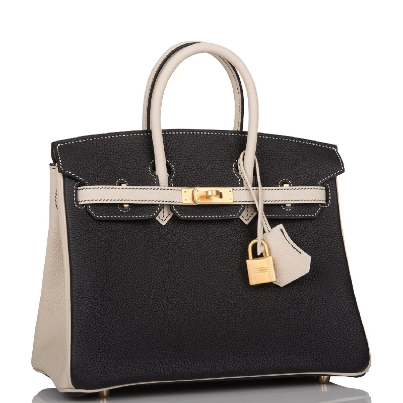 Hermes Special Order (HSS) Birkin 25 Black and Craie Togo Brushed Gold Hardware - Payment 2 for VG