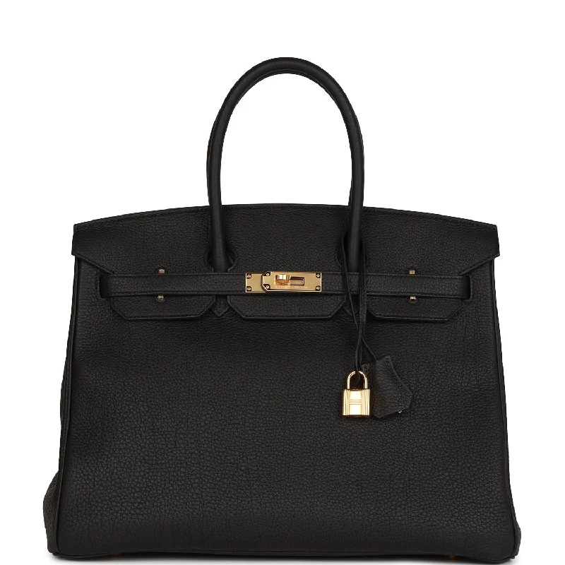 Hermes Birkin 35 Black Togo Gold Hardware