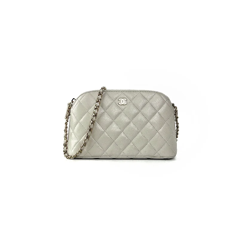 Chanel Caviar Mini Crossbody Grey 2024 (Microchip)