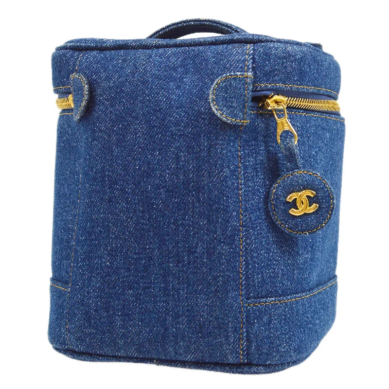 CHANEL 1996-1997 Timeless Vanity Handbag Denim