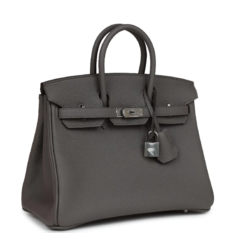 Hermes Birkin 25 Etain Togo Palladium Hardware