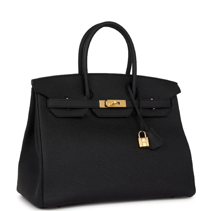 Hermes Birkin 35 Black Togo Gold Hardware