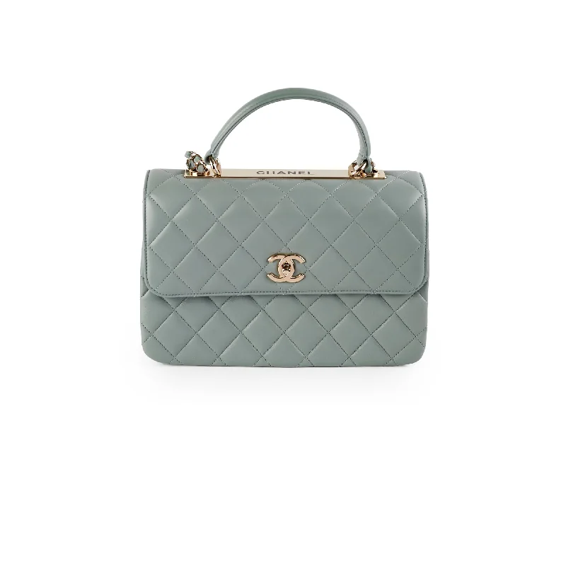 Chanel Large Trendy CC Top Handle Blue/Green