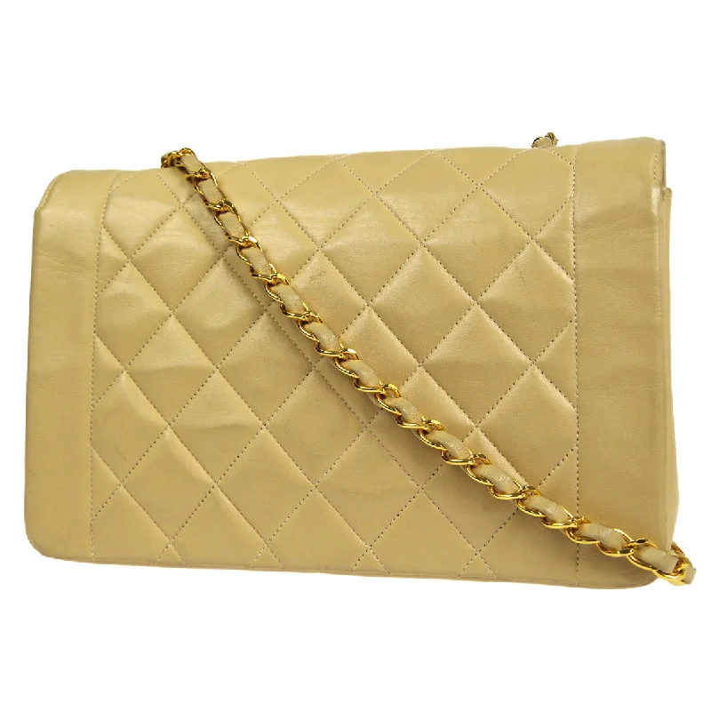 CHANEL 1994-1996 Diana Flap Medium Beige Lambskin