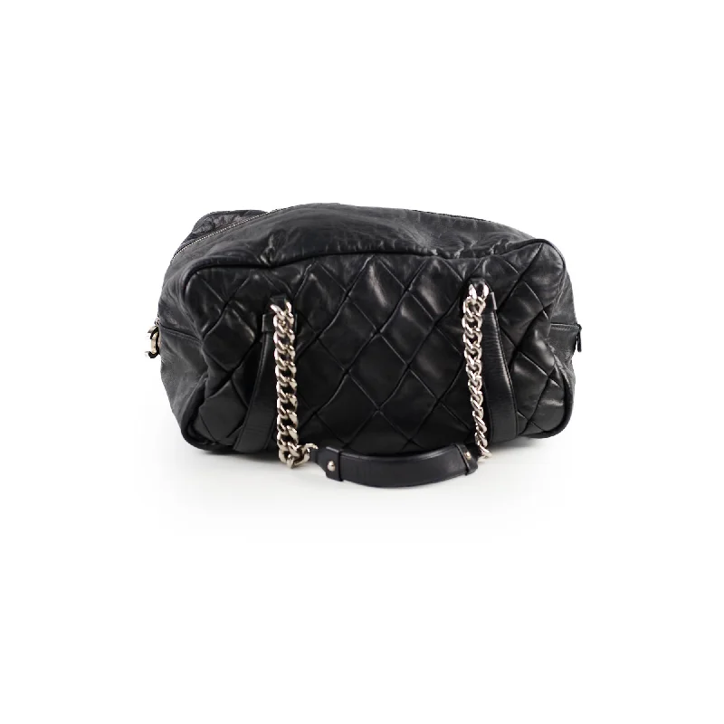 Chanel Bowling Black Lambskin Shoulder Bag - Series 12