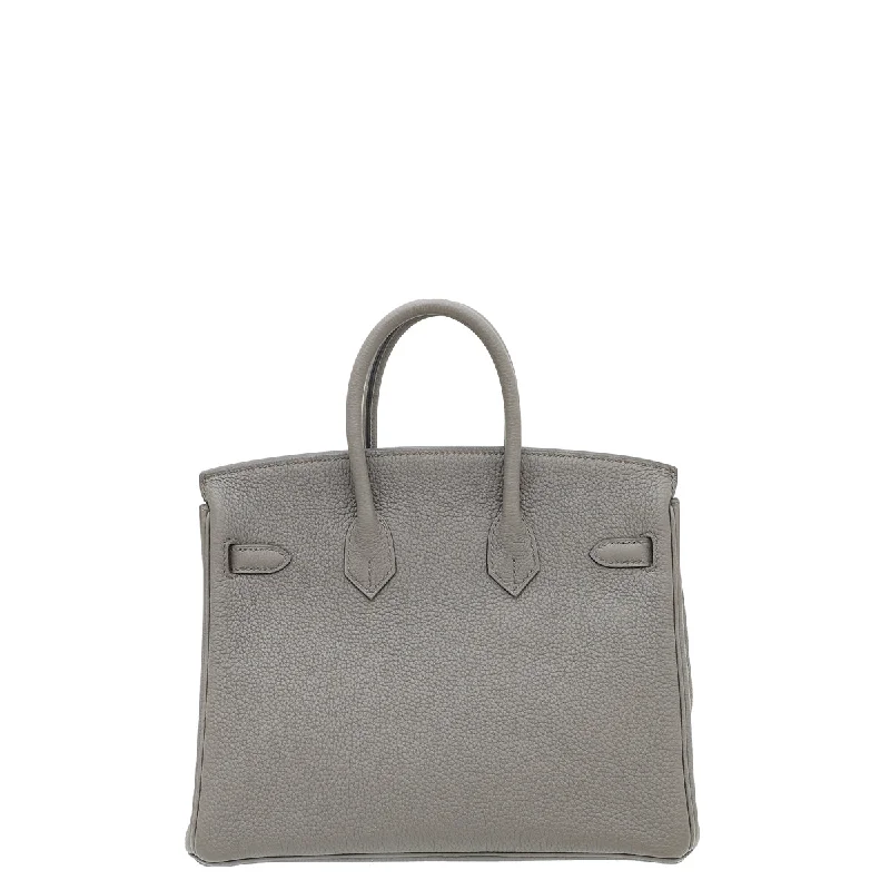 Hermes Gris Etain Birkin 25 Bag