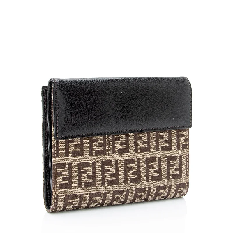 Fendi Vintage Zucchino French Wallet (SHF-vN8WMD)