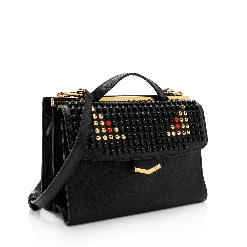 Fendi Studded Vitello Elite Demi Jour Monster Satchel (SHF-eH7Qgz)