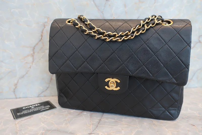 CHANEL/シャネル マトラッセWフラップWチェーンショルダーバッグ ラムスキン ブラック/ゴールド金具 ショルダーバッグ 600100089