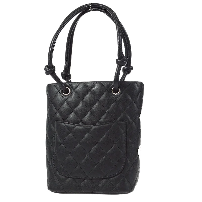 CHANEL 2004-2005 Cambon Ligne Handbag Black Calfskin