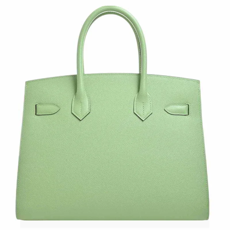 Hermes Epson Birkin 30 Serie Handbag Pastel Green