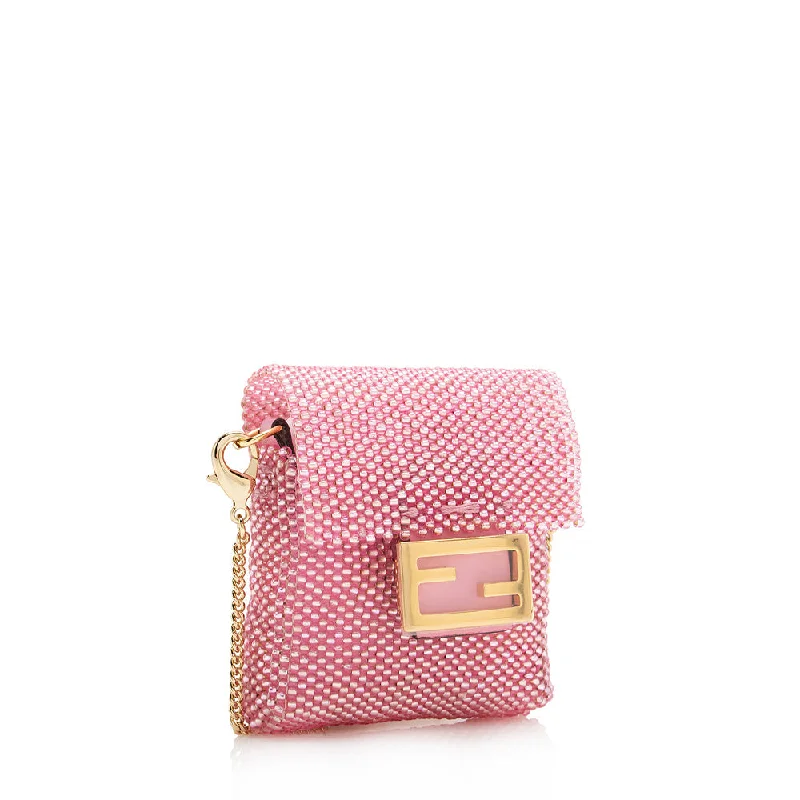 Fendi Beaded Mini Pico Baguette Charm Bag (SHF-17173)