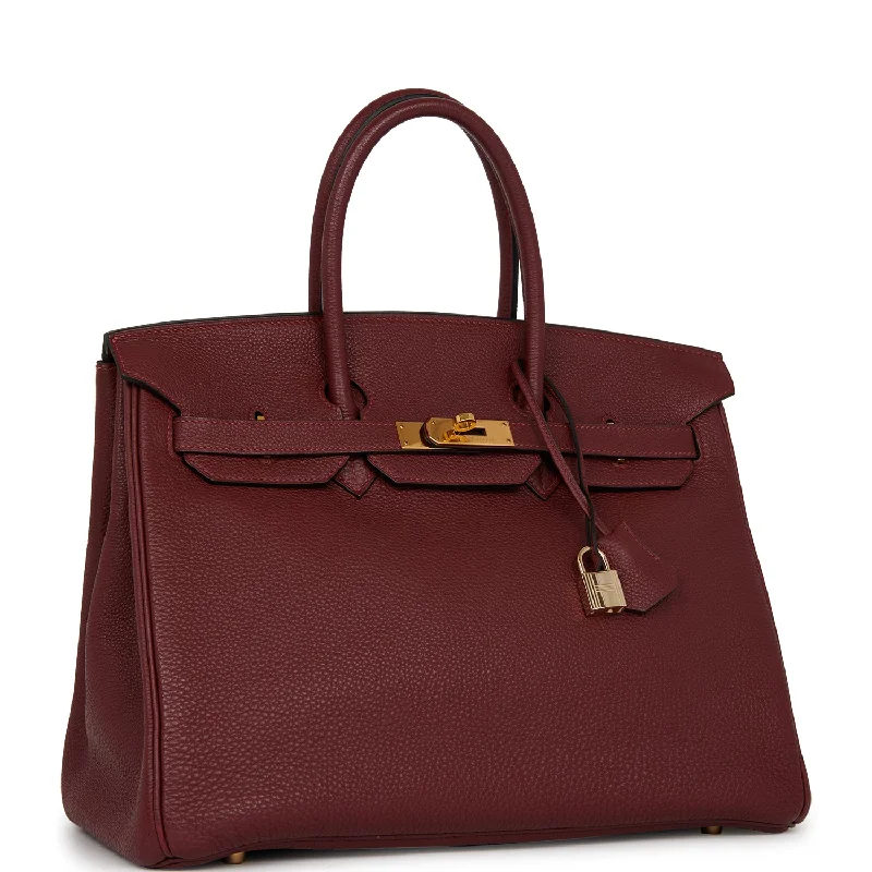 Hermes Birkin 35 Rouge H Togo Gold Hardware Deposit