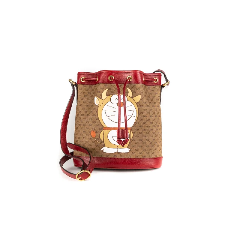 Gucci x Doraemon Bucket Bag Red