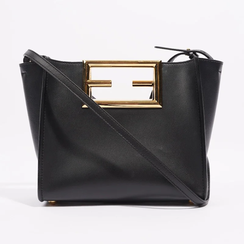 Fendi Way Tote Black Leather Small