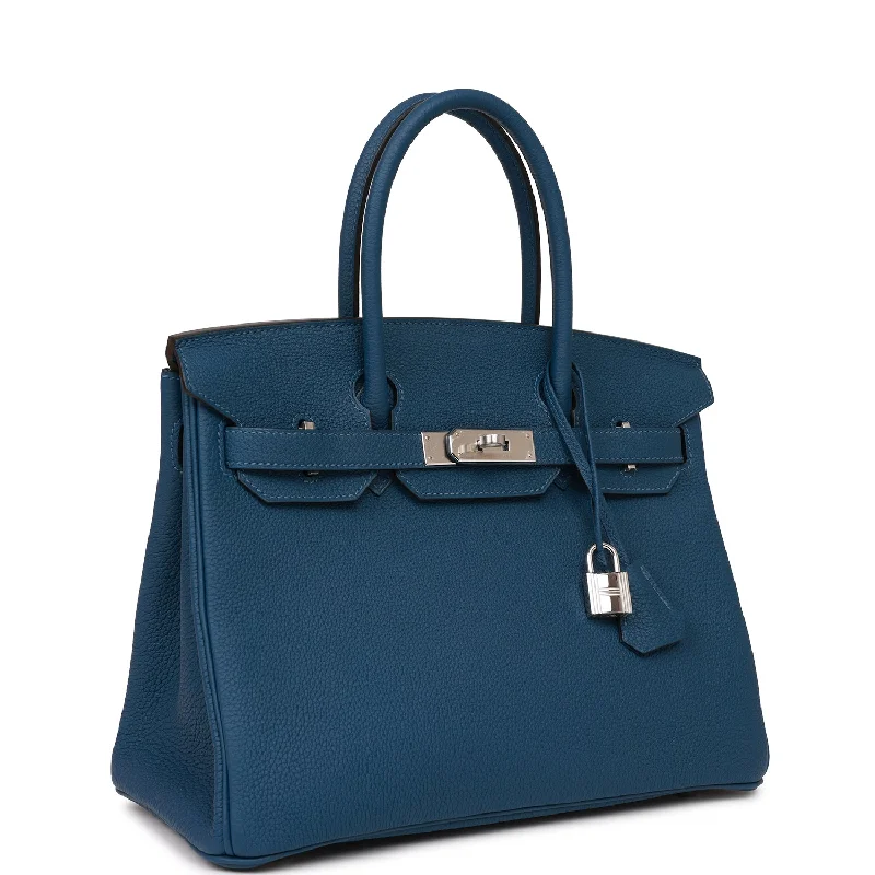 Hermes Birkin 30 Deep Blue Togo Palladium Hardware