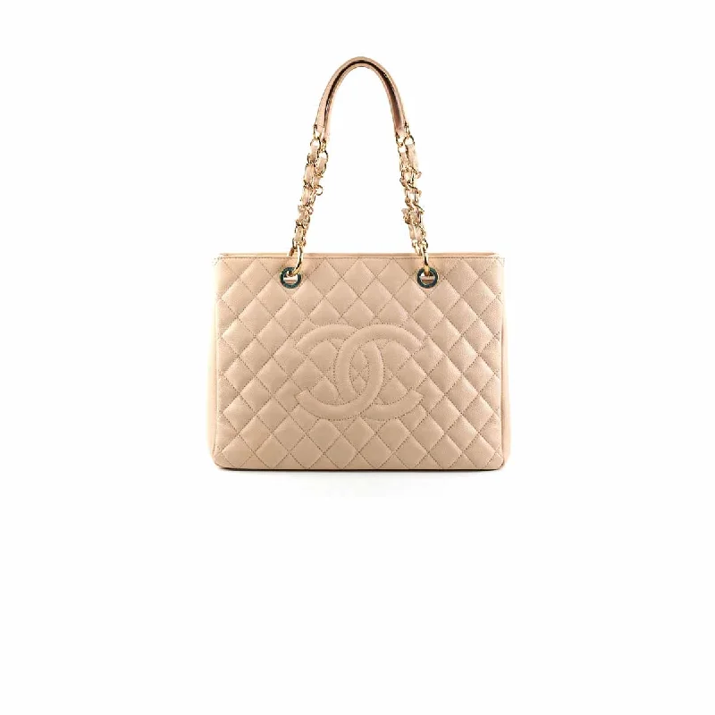 Chanel Caviar Grand Shopping Tote GST Beige