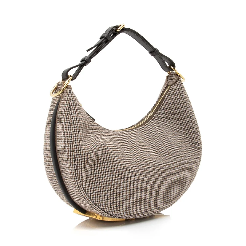 Fendi Fabric Small Fendigraphy Charm Hobo (SHF-23488)