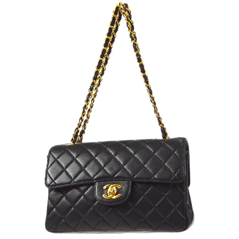 CHANEL 1996-1997 Double Face Classic Flap Small Black Lambskin