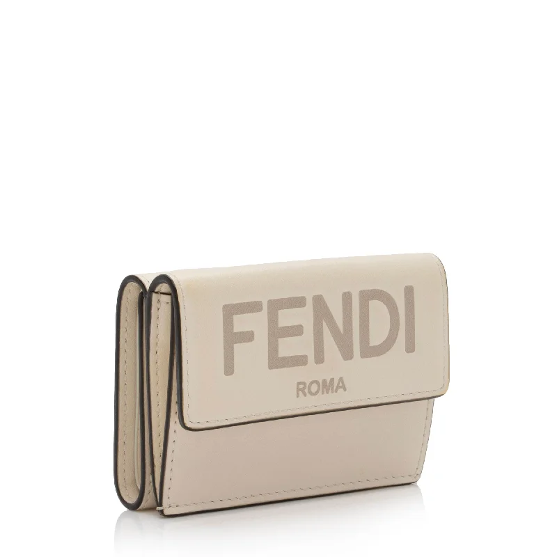 Fendi Calfskin Roma Micro Tri-Fold Wallet (SHF-uRF5Z1)