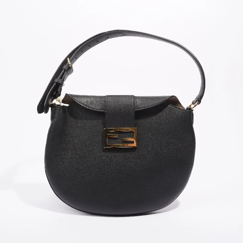 Fendi Womens Croissant Bag Black