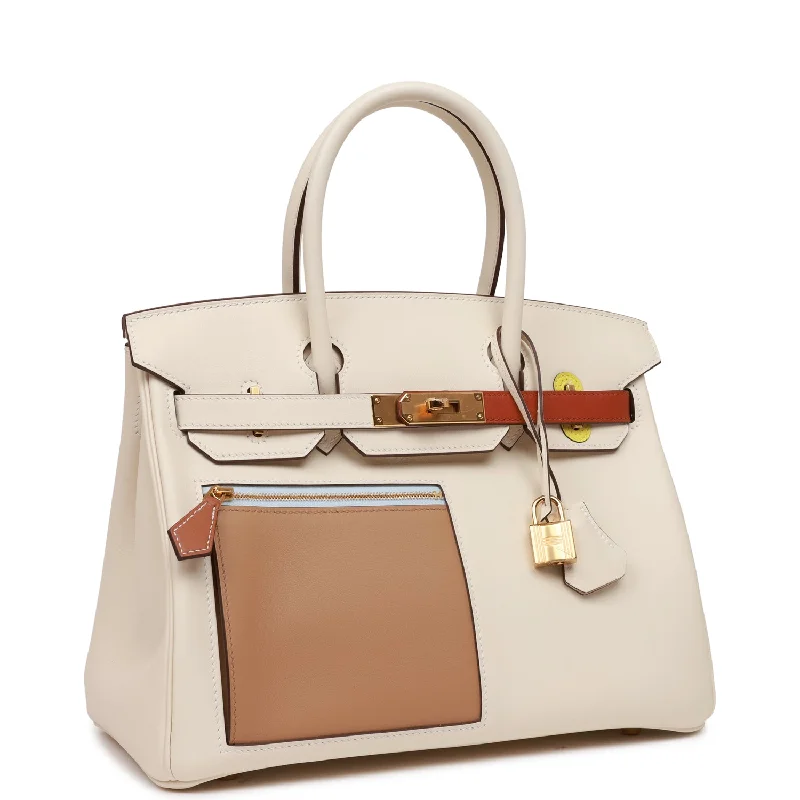 Hermes Colormatic Birkin 30 Nata, Chai and Cuivre Swift Gold Hardware-GE Part 2