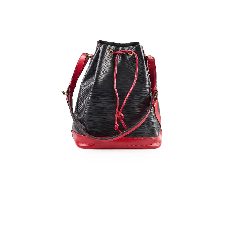 Louis Vuitton Vintage Bucket Bag Black / Red Epi Leather