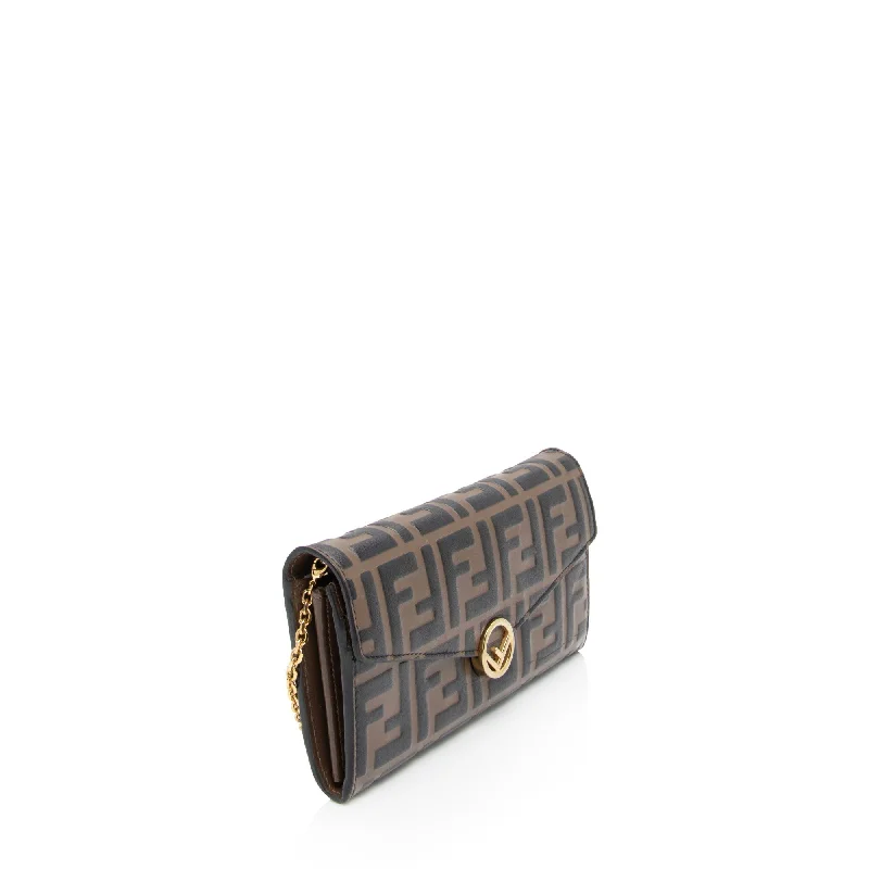 Fendi FF Embossed 1974 Continental Envelope Wallet on Chain (SHF-Vm6c4g)