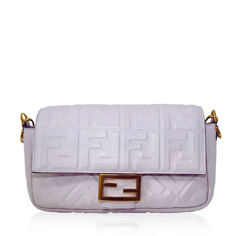 Fendi Nappa Embossed Baguette