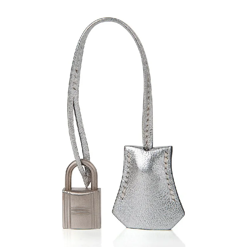 Hermes Birkin 25 Bag Metallic Silver Chevre with Brushed Palladium Hardware