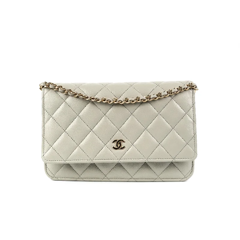 Chanel Wallet on Chain WOC Lambskin Grey (Microchipped)