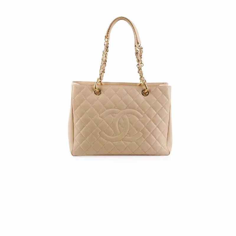 Chanel Caviar Grand Shopping Tote GST Beige