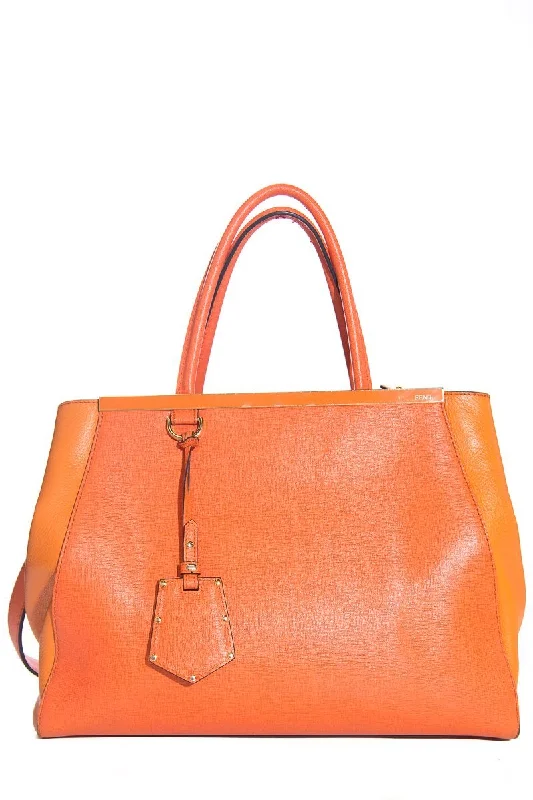 Fendi Orange Medium 2Jours Tote Bag