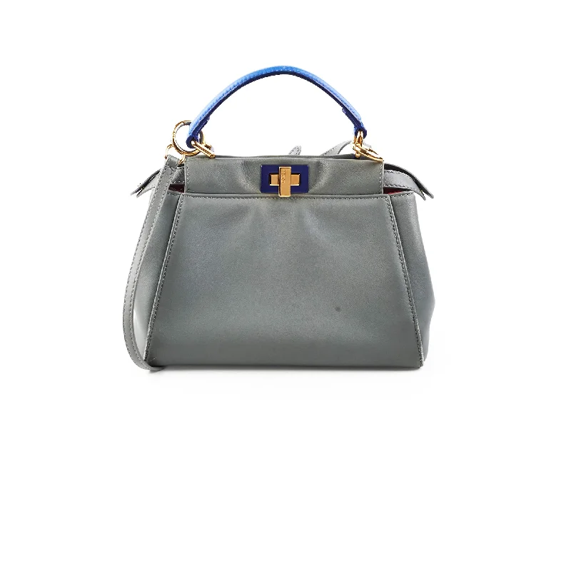 Fendi Mini Peekaboo Blue Grey