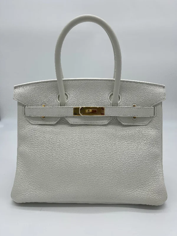 Hermes Birkin 30 White Togo Gold Hardware