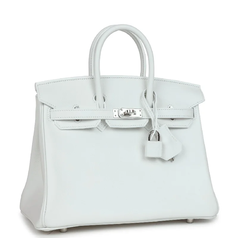 Hermes Birkin 25 New White Swift Palladium Hardware